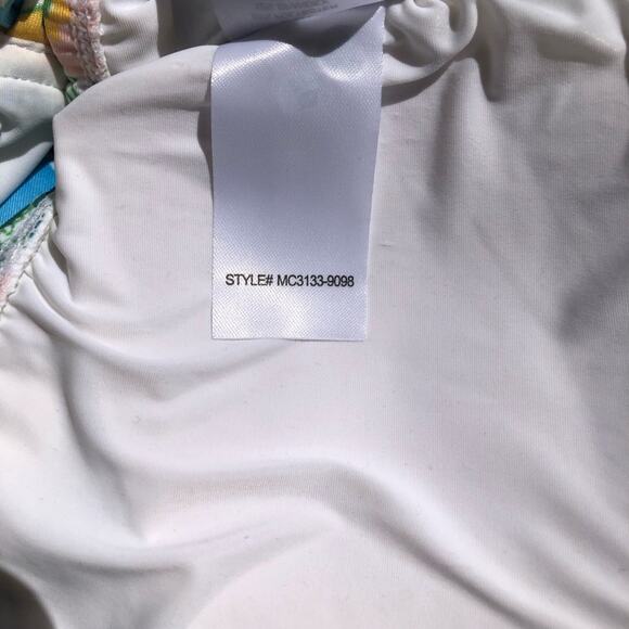 ModCloth NIP Amari Retro Bohemian Vibes Yellow Blue Floral Crop Bikini Top XS - Picture 10 of 15